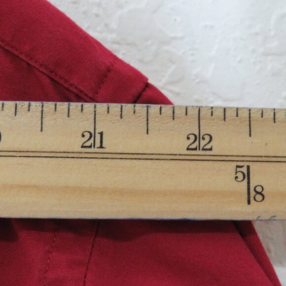 Haggar* Men's Long Sleeve Button Down Curved Hem Single Pocket Shirt~ Size Large - Picture 6 of 10